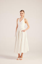 Ophelia White Princess Style Maxi Dress-0