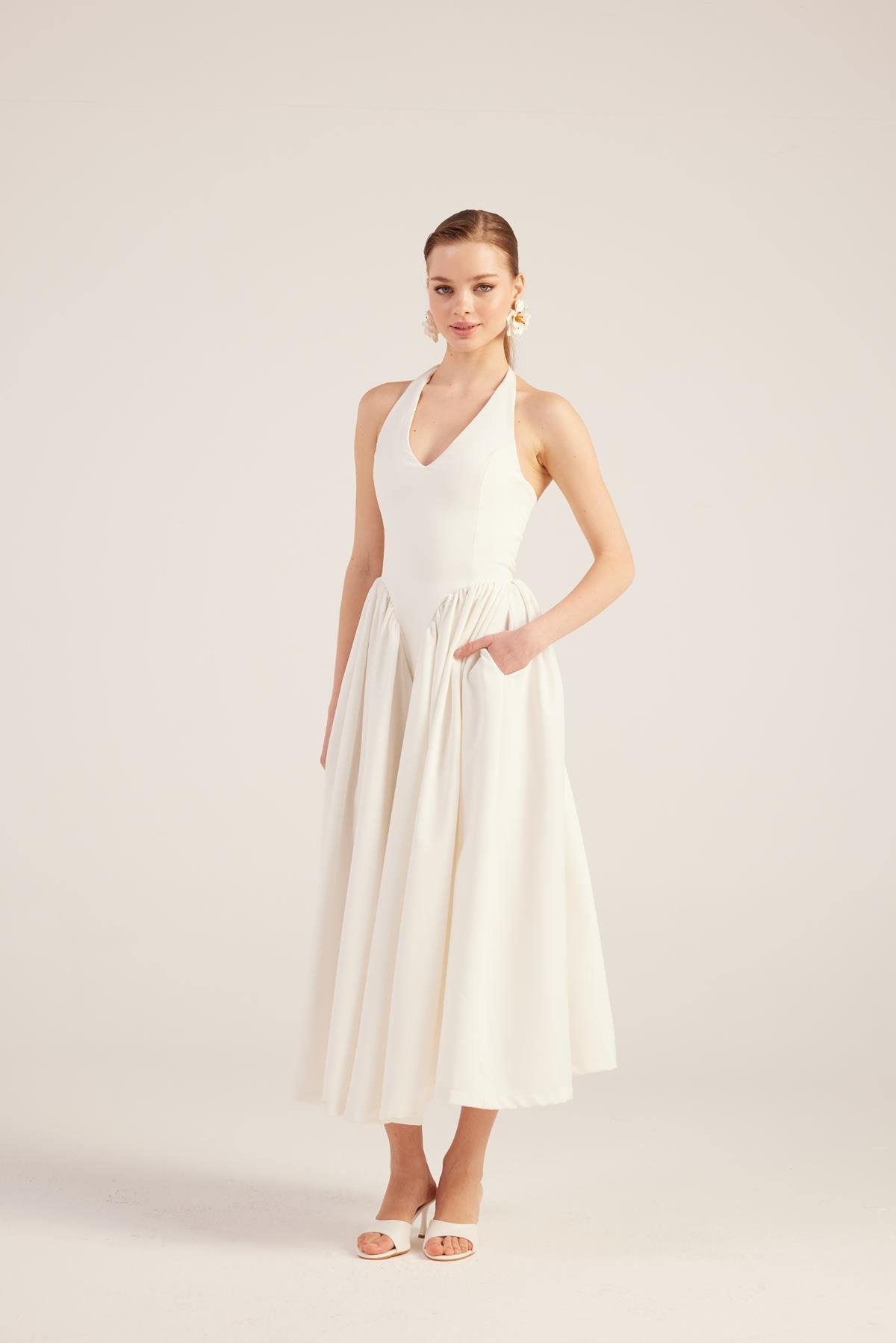 Ophelia White Princess Style Maxi Dress-0
