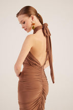 Marie Brown Backless Slit Maxi Dress-1
