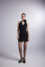 Becca Black Rose Accessorized Mini Dress-2