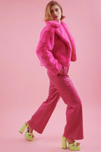 Pink Faux Fur Jacket-1