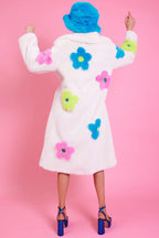 Blue Eco Bamboo Faux Fur Bucket Hat-3