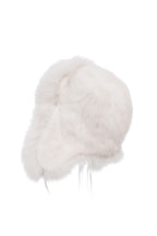 White Genuine Arctic Fox and Mink Fur Hat-2