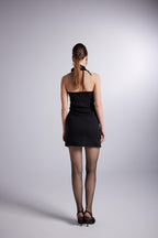 Becca Black Rose Accessorized Mini Dress-1